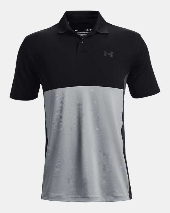 Men's UA Performance Blocked Polo in Black image number 4